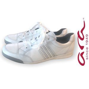 ARA WHITE GREY LEATHER GERMAN Walking Shoes size 8.5